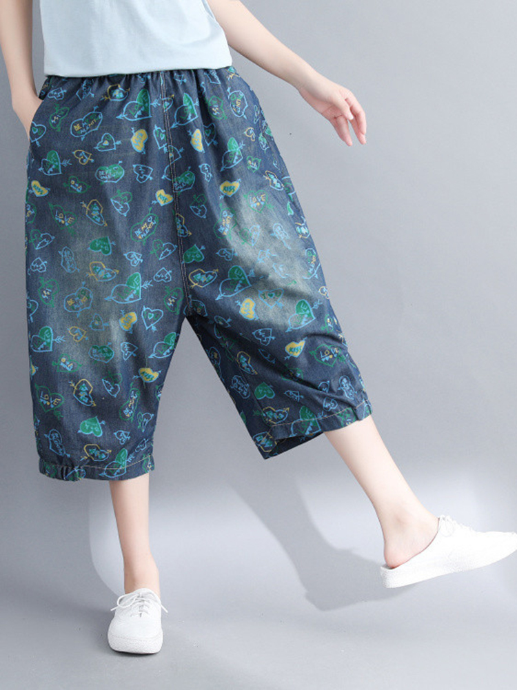 Casual-Denim-Heart-shape-Printed-Baggy-Harem-Pants-with-Pockets-1444745