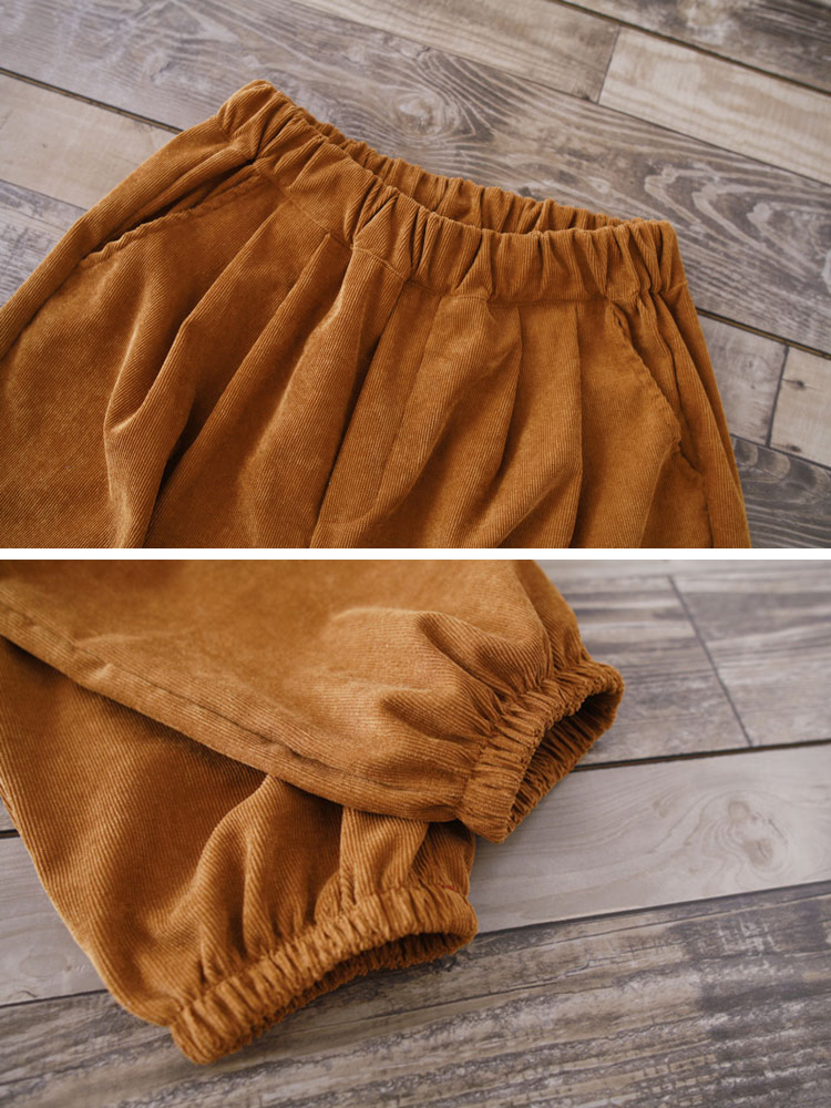 Casual-Women-Elastic-High-waisted-Corduroy-Lantern-Pants-1193675