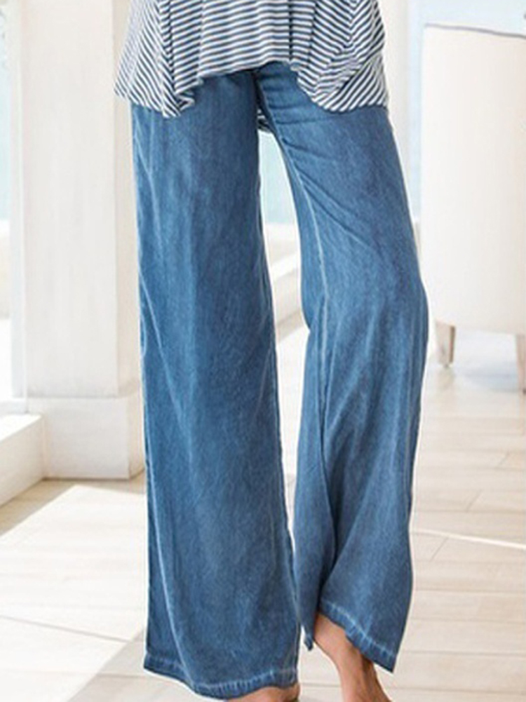 Casual-Women-Faux-Denim-Wide-Leg-Pants-1260249