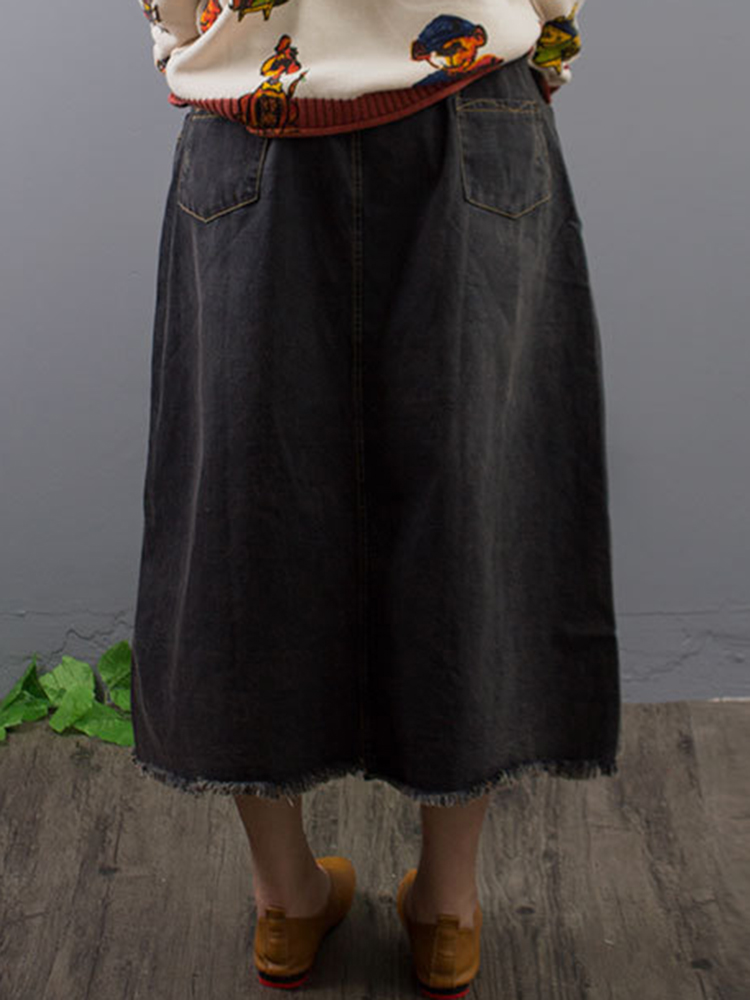 Casual-Cartoon-Print-Elastic-Waist-Denim-Skirts-with-Pockets-1383915