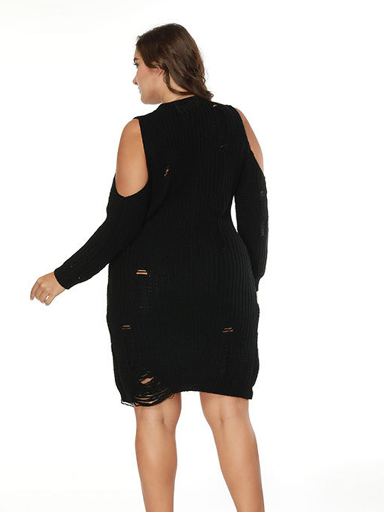 2XL-5XL-Sexy-Women-Black-Hole-Sweater-Dresses-1215139