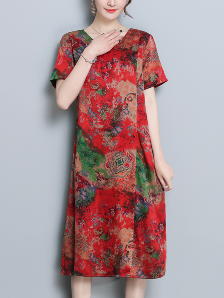 Vintage-Floral-Print-Side-Slit-Pocket-Dress-1300854
