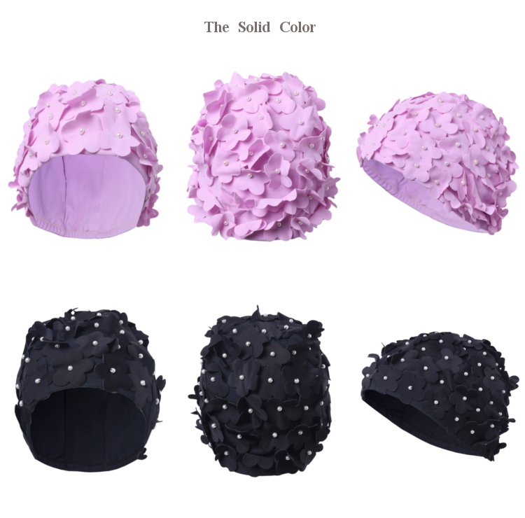 Hand-sewn-Pearl-Three-dimensional-Color-mixing-Petals-Women-Swimming-Spa-Hats-1150429