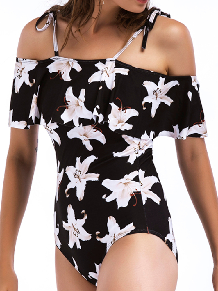 Flounce-Flowers-Printed-Off-Shoulder-String-Bathing-Suit-1233704