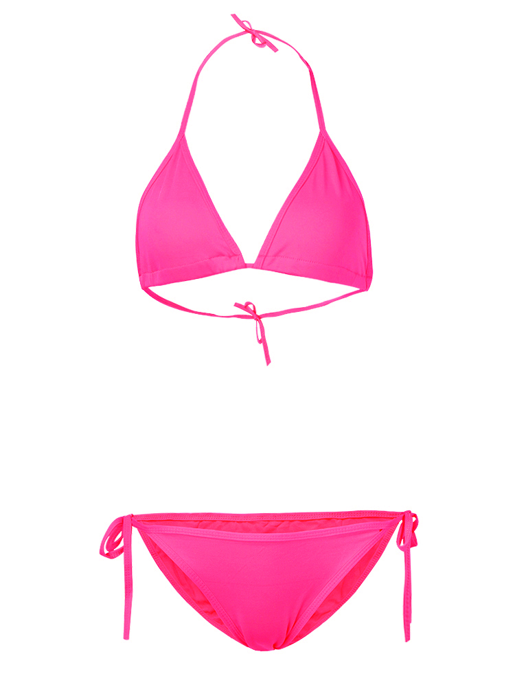 Sexy-Halter-Backless-Plunge-Swimwear-Pure-Color-Bikini-Sets-1061422