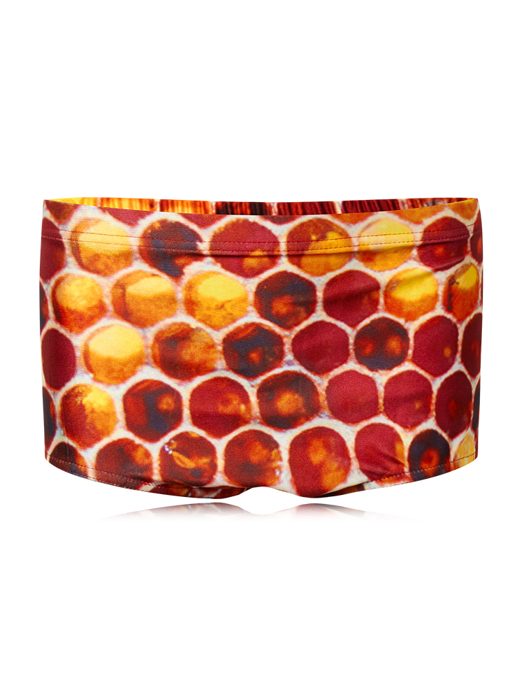 Women-High-Waist-Grid-Stripe-Bee-Dot-Printings-Outweara-Bikini-Panties-1028254