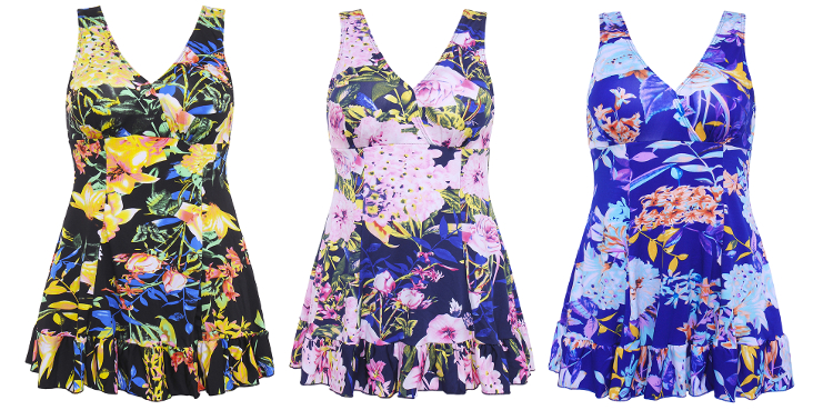 Cosy-Stretchy-Flower-Printing-Backless-Wireless-Sleeveless-One-Piece-Swimdresses-1161530