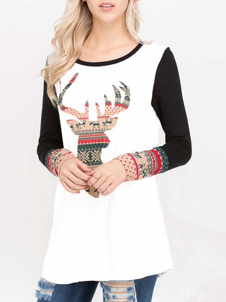 Cute-Women-O-Neck-Letter-Print-Animals-Long-Sleeve-T-Shirts-1381278