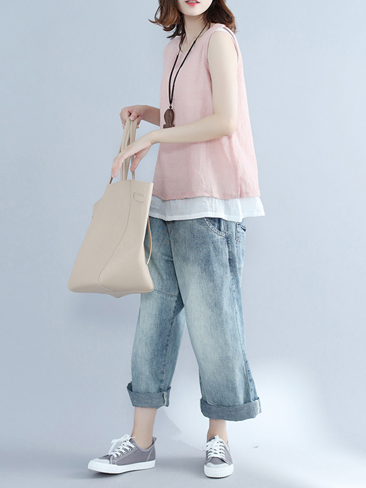 Fashion-Sleeveless-Pure-Color-Linen-Women-Tank-Tops-1174551