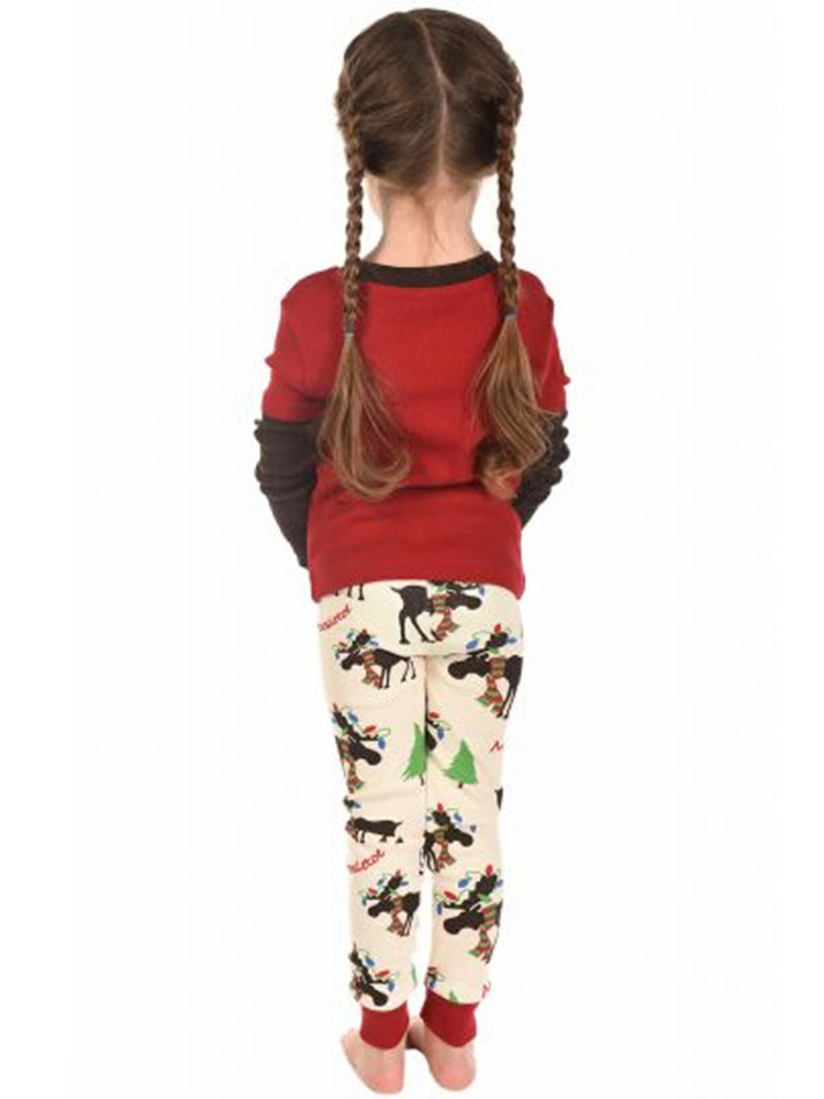 Fawn-Print-Christmas-Parent-Child-Long-Sleeve-Home-Tracksuit-Set-1376426