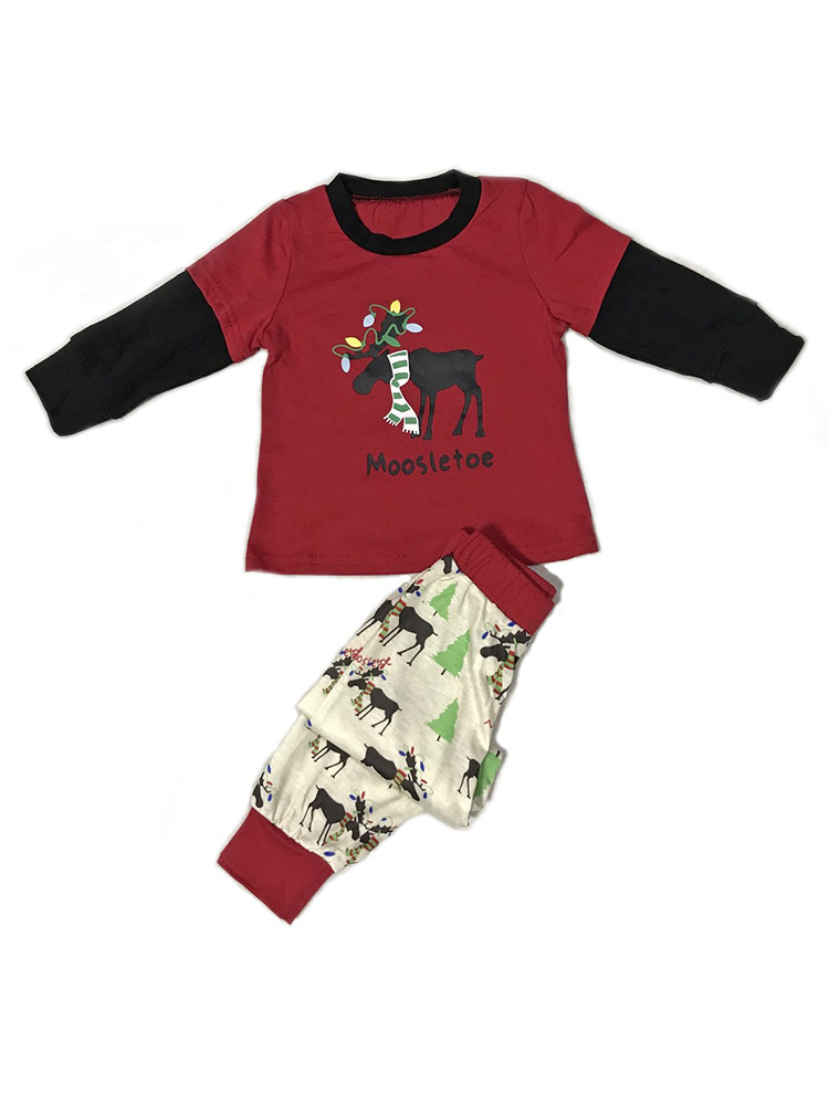 Fawn-Print-Christmas-Parent-Child-Long-Sleeve-Home-Tracksuit-Set-1376426
