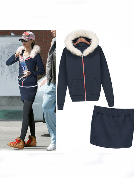 Royal-Blue-Rabbit-Fur-Collar-Casual-Active-Fleece-Thicken-Hoodie-Suit-907216