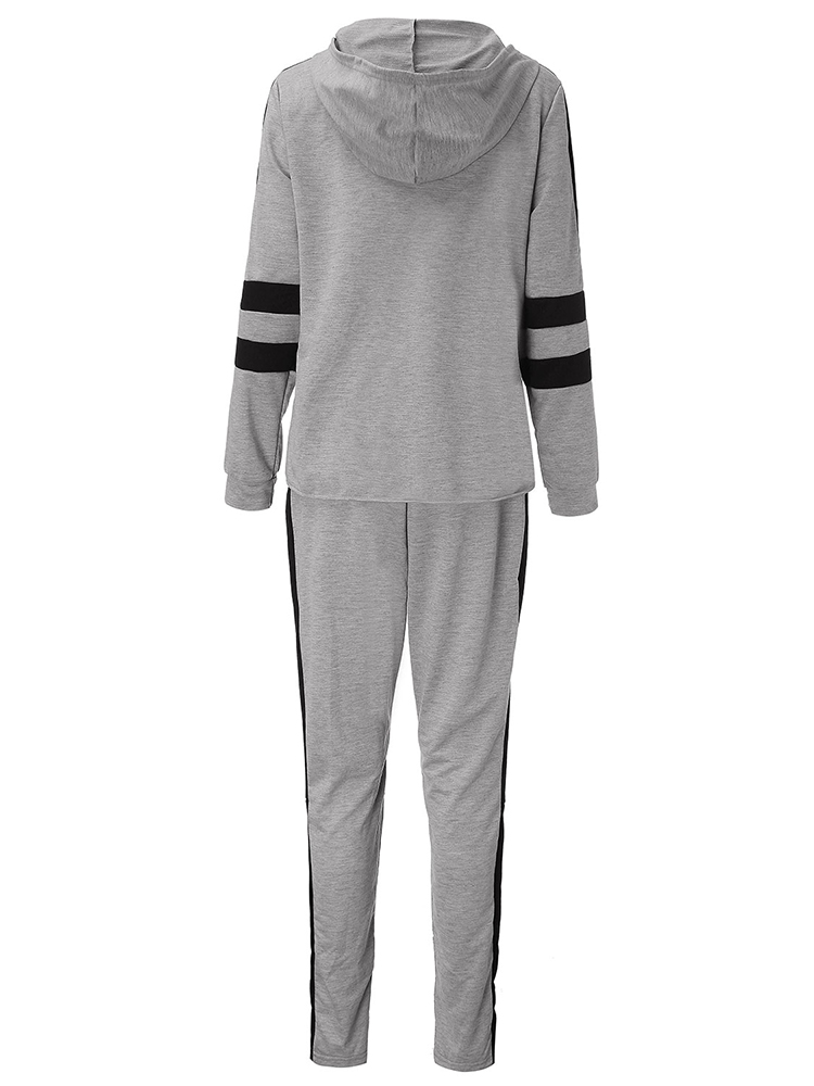 Sexy-Gray-Black-Patchwork-Zipper-Split-Hood-Women-Tracksuit-Sportsuit-1031973