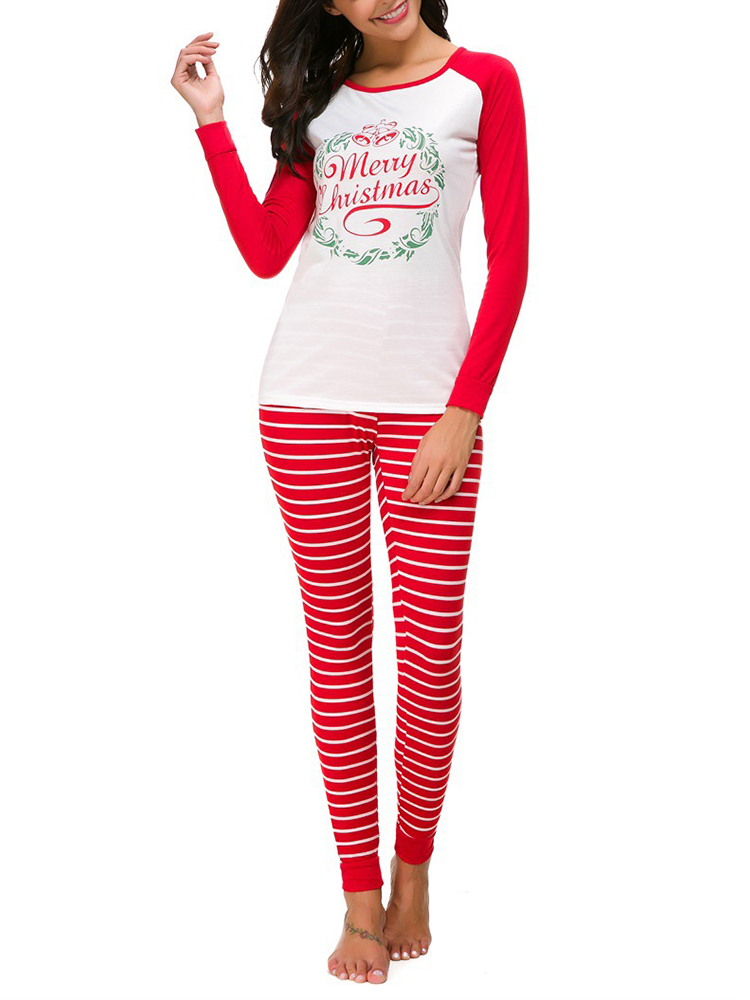 Women-Christmas-Print-Striped-Pants-Set-Tracksuit-1376360