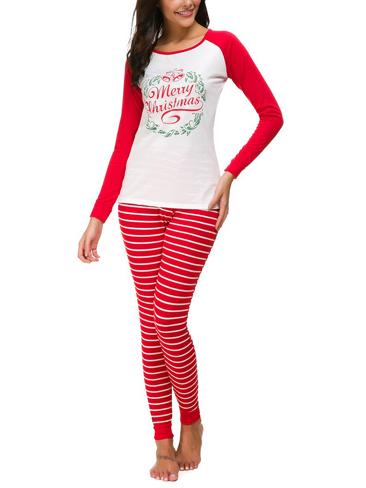 Women-Christmas-Print-Striped-Pants-Set-Tracksuit-1376360