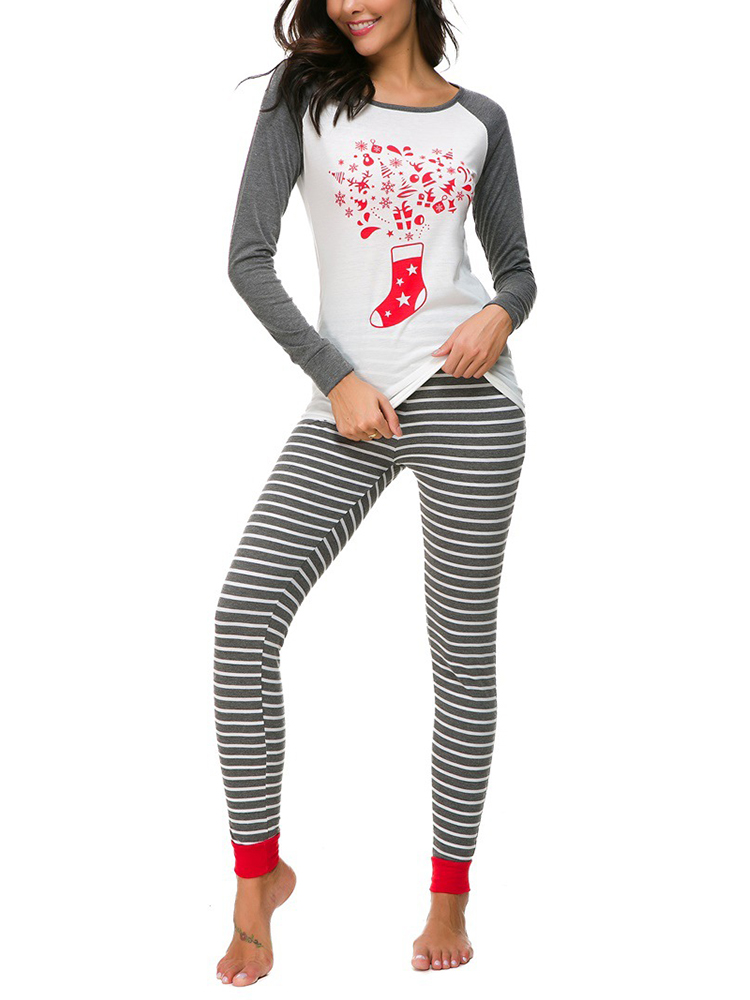 Women-Christmas-Print-Striped-Pants-Set-Tracksuit-1376360