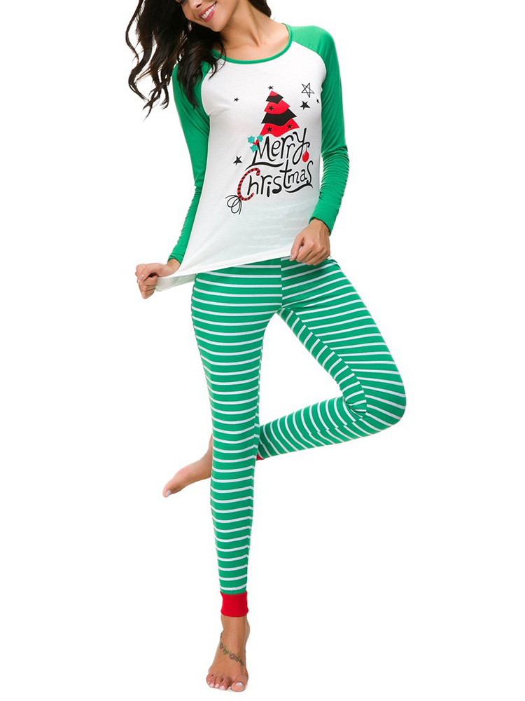 Women-Christmas-Print-Striped-Pants-Set-Tracksuit-1376360