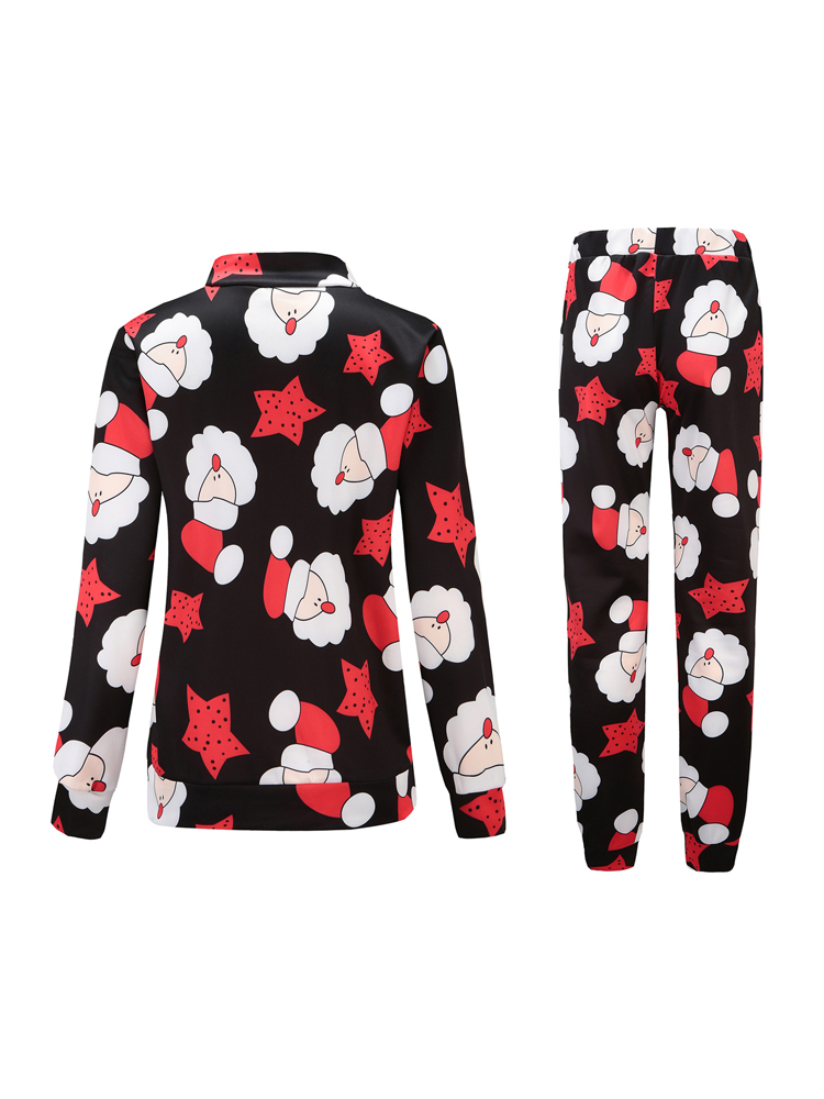 Women-Long-Sleeve-Christmas-Tree-Snow-Print-T-shirts-and-Pants-Sets-1373206