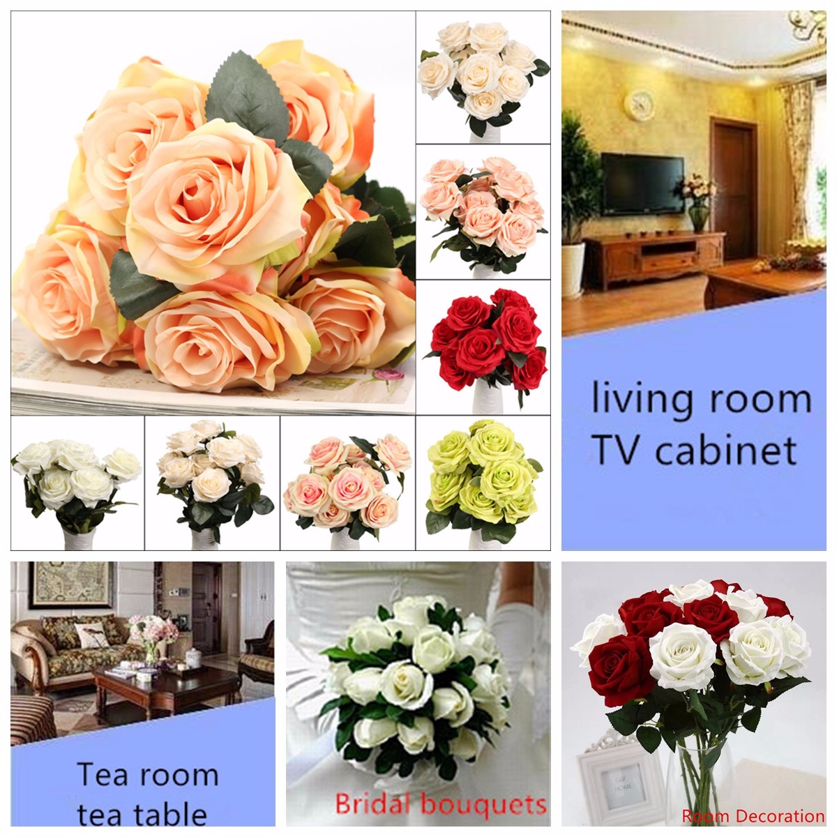 10-Heads-Artificial-Silk-Flower-Rose-Wedding-Bouquet-Party-Home-Decoration-1048735