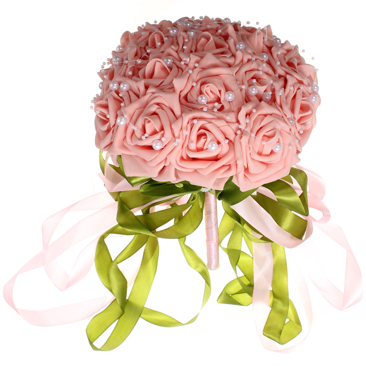 15PCS-Faux-Pearl-Crystal-Pins-Wedding-Bride-Bridesmaid-Flower-Girls-Foam-Roses-Bouquet-1033804