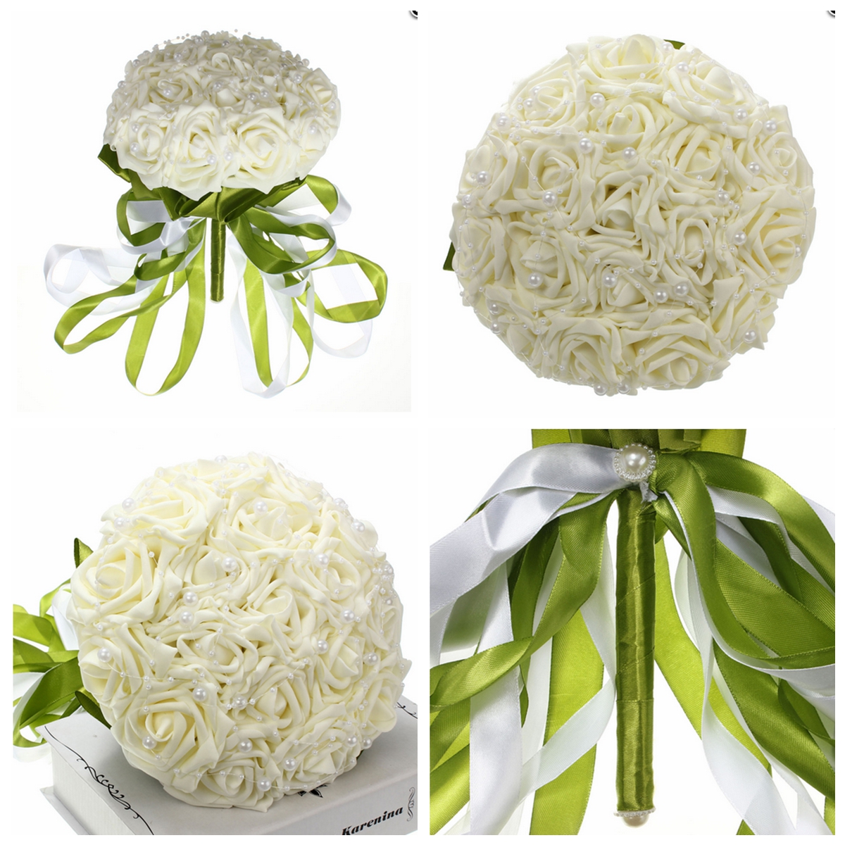 15PCS-Faux-Pearl-Crystal-Pins-Wedding-Bride-Bridesmaid-Flower-Girls-Foam-Roses-Bouquet-1033804