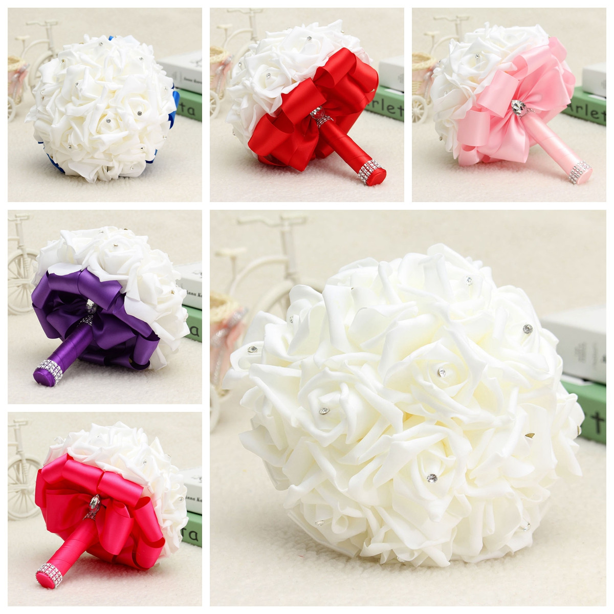 22-Heads-Colourfast-Foam-Roses-Crystal-Artificial-Flower-Home-Wedding-Bride-Bouquet-Party-Decoration-1025320