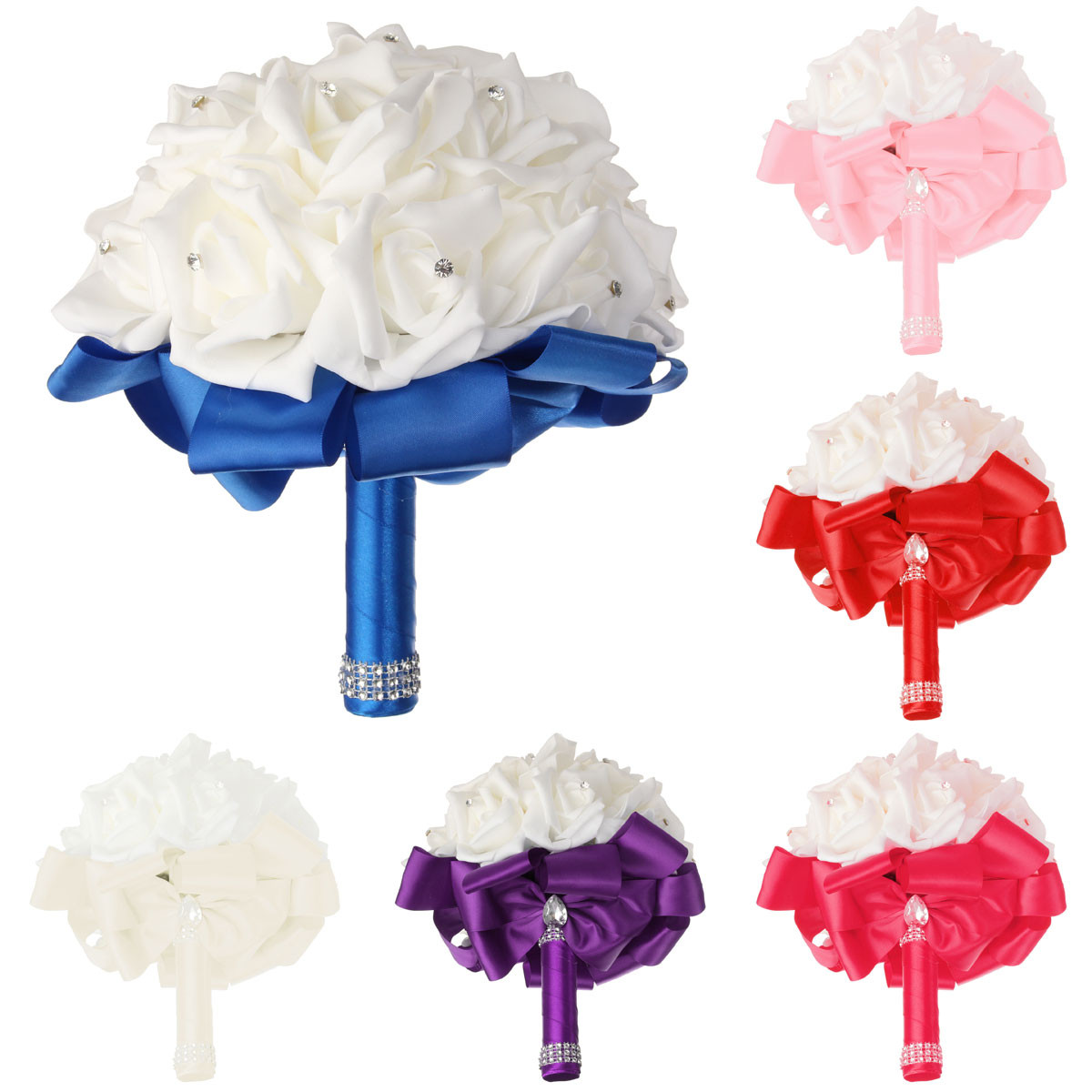 22-Heads-Colourfast-Foam-Roses-Crystal-Artificial-Flower-Home-Wedding-Bride-Bouquet-Party-Decoration-1025320