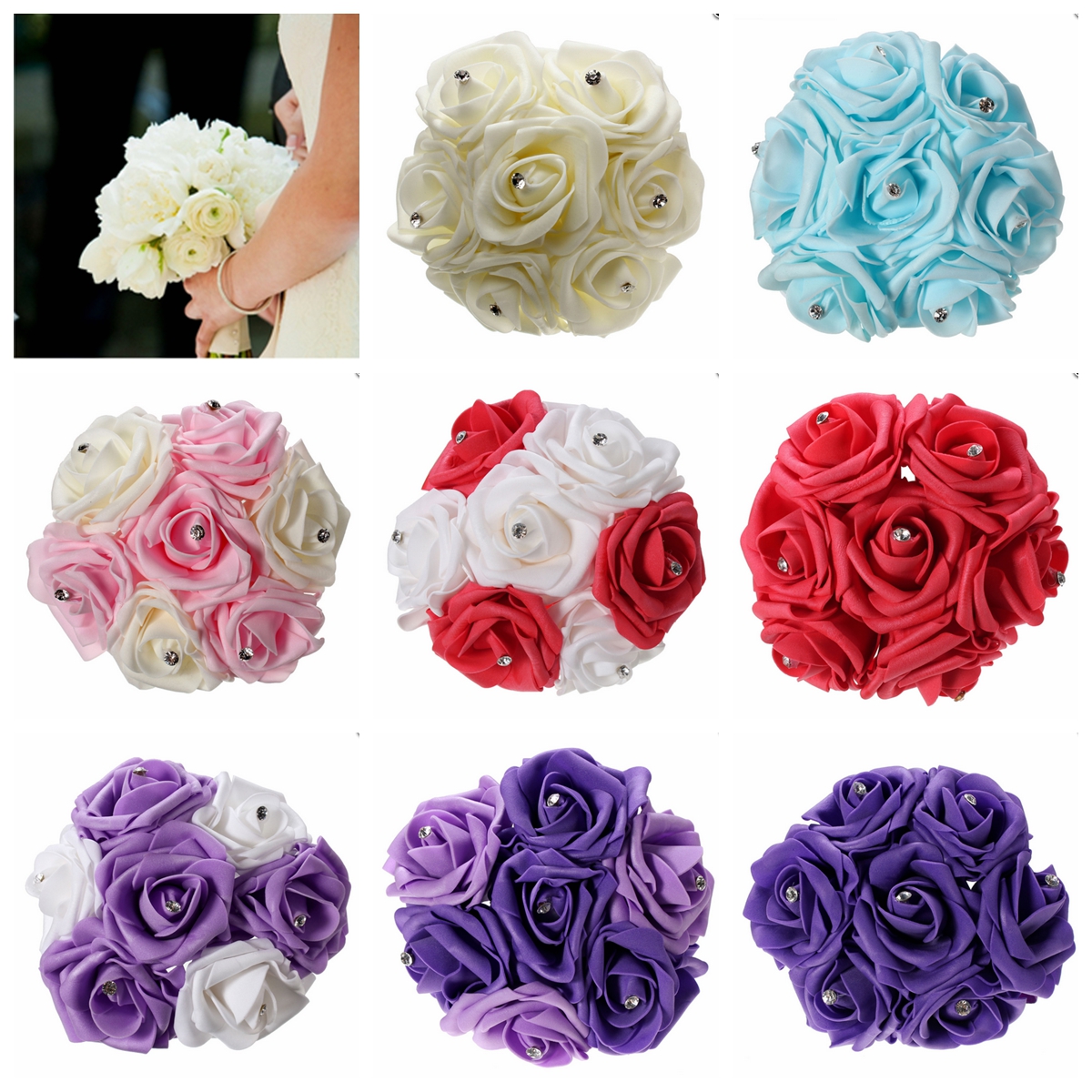 7-Heads-Colourfast-Foam-Roses-Crystal-Artificial-Flower-Home-Wedding-Bride-Bouquet-Party-Decoration-1026818