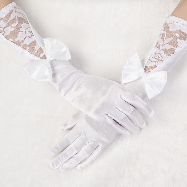 Bridal-Wedding-Dress-Long-White-Satin--Gloves-933936