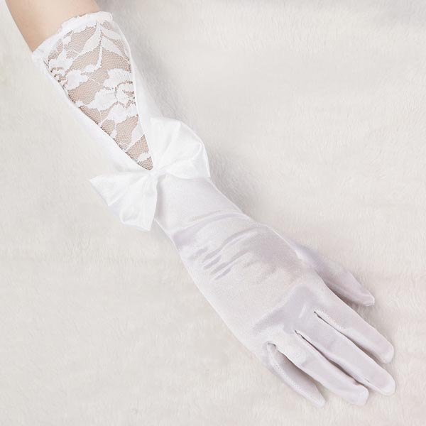 Bridal-Wedding-Dress-Long-White-Satin--Gloves-933936