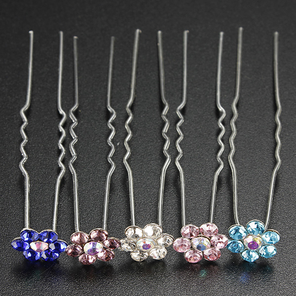 20PCS-Flowers-Crystal-Alloy-Hair-Pins-Wedding-Hair-Accessories-86207