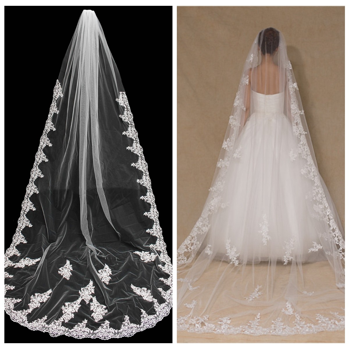 27M-Bride-White-Ivory-Elegant-Cathedral-Length-Wedding-Bridal-Veil-With-Lace-Edge-1025631