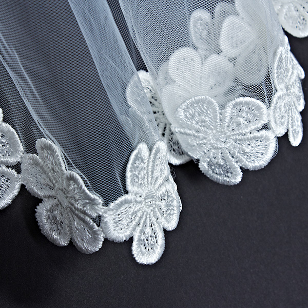 Bride-Cathedral-Wedding-Flower-Lace-White-Veil-Long-Mantilla-Hair-Accessories-1017301