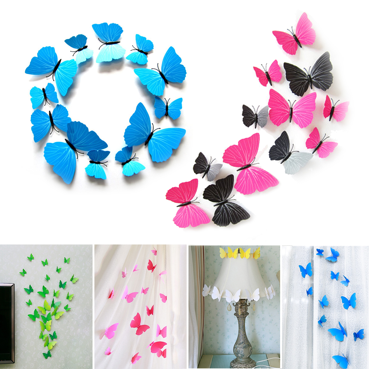 12PCS-3D-Butterfly-Art-Design-Decals-Wall-Stickers-Home-Decor-Room-Wedding-Party-Decorations-1006755