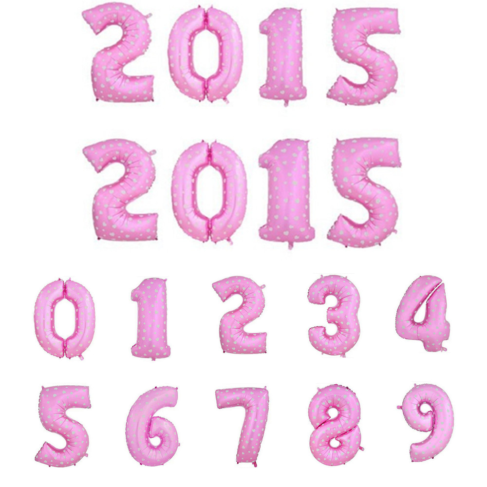 quotNewquot-40-Inch-Pink-Balloons-New-Year-2015-Digital-Aluminum-Film-Wedding-Party-Decoration-988104