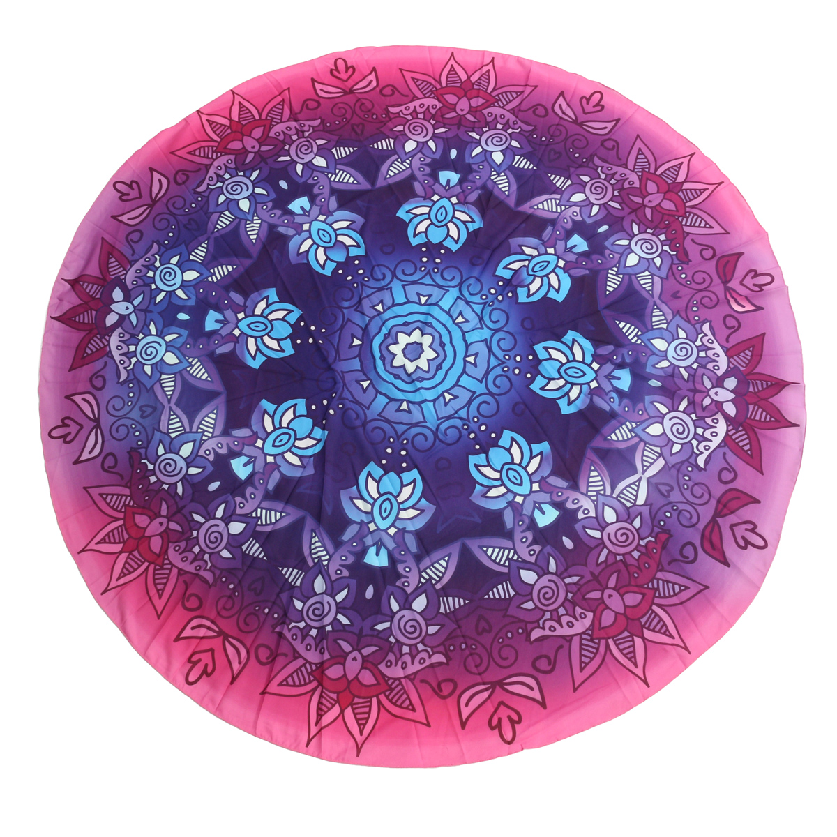 145CM-Bohemia-Floral-Purple-Blue-Round-Yoga-Mat-Beach-Towel-Shawl-Wall-Hanging-Tapestry-1072410