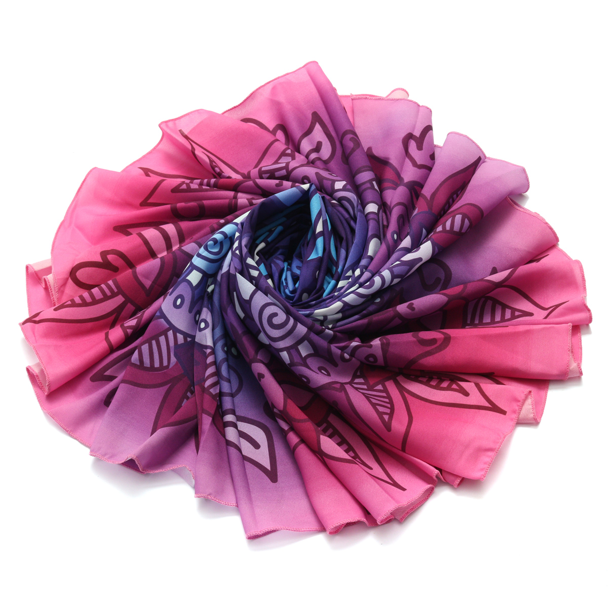 145CM-Bohemia-Floral-Purple-Blue-Round-Yoga-Mat-Beach-Towel-Shawl-Wall-Hanging-Tapestry-1072410