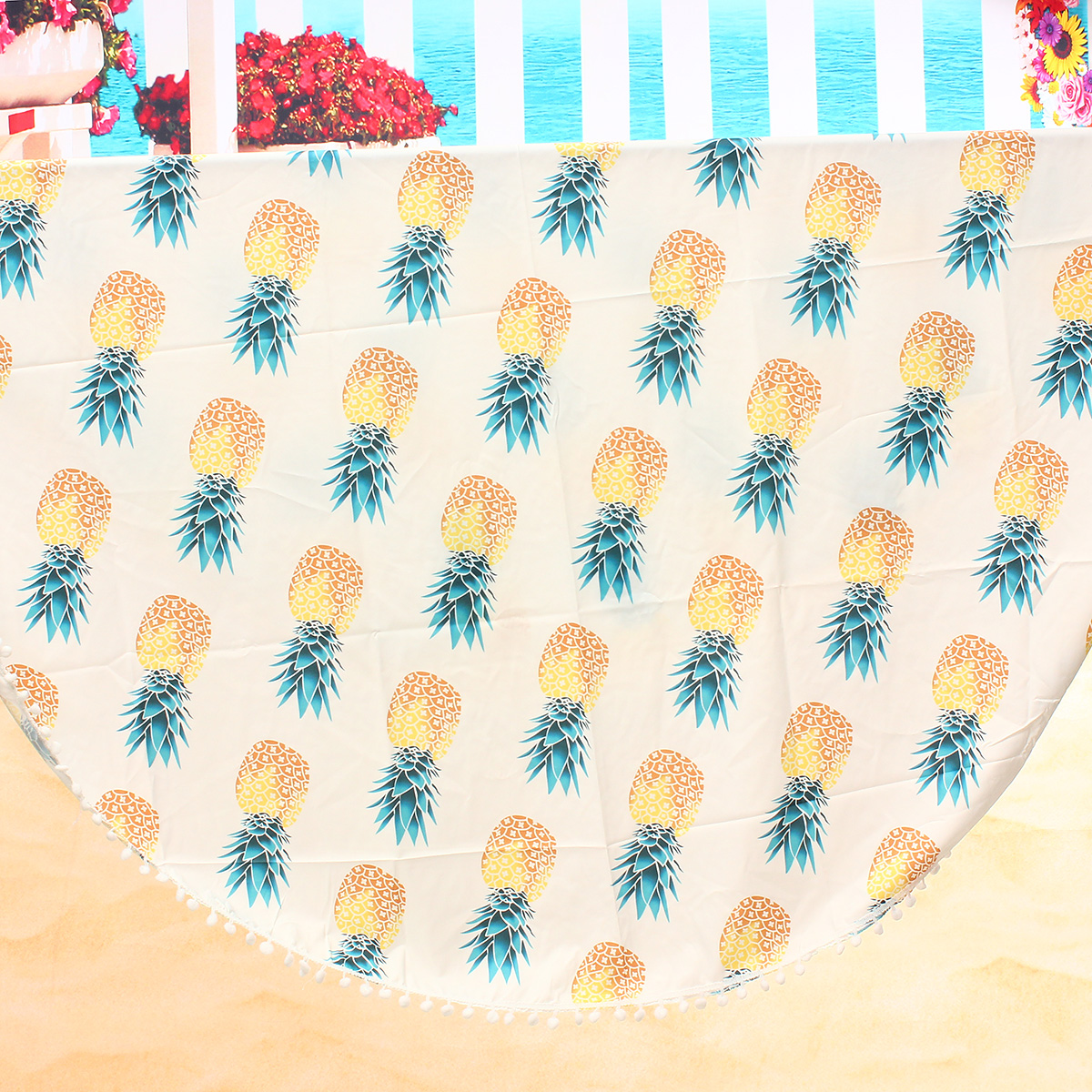 150CM-Pineapple-Pattern-Round-Yoga-Mat-Beach-Printing-Towel-Shawl-Wall-Hanging-Tapestry-1075864