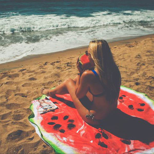 Women-Summer-Round-Watermelon-Printing-Beach-Towel-Multi-Purpose-Sunscreen-Shawl-Scarf-1163630