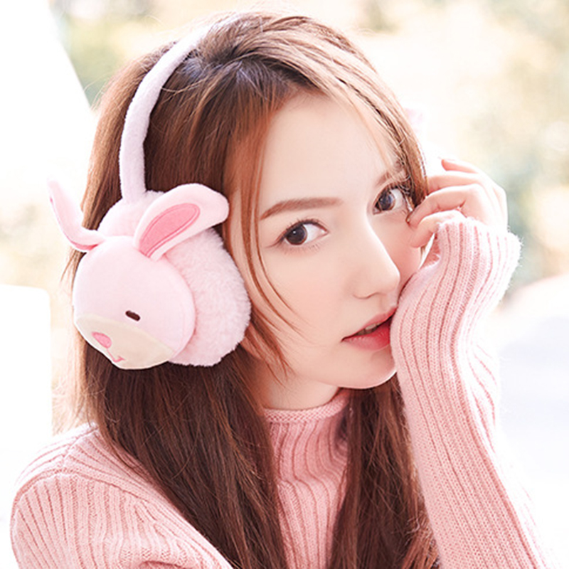 Women-Cute-Rabbit-Pig-Pattern-Warm-Earmuff-Plush-Windproof-Ear-Warmer-1405775