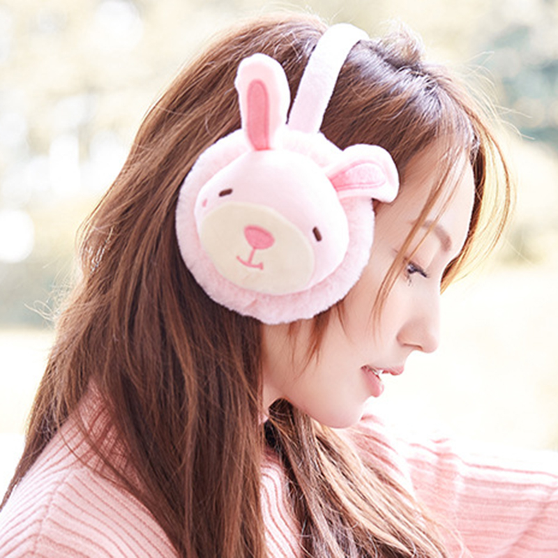 Women-Cute-Rabbit-Pig-Pattern-Warm-Earmuff-Plush-Windproof-Ear-Warmer-1405775