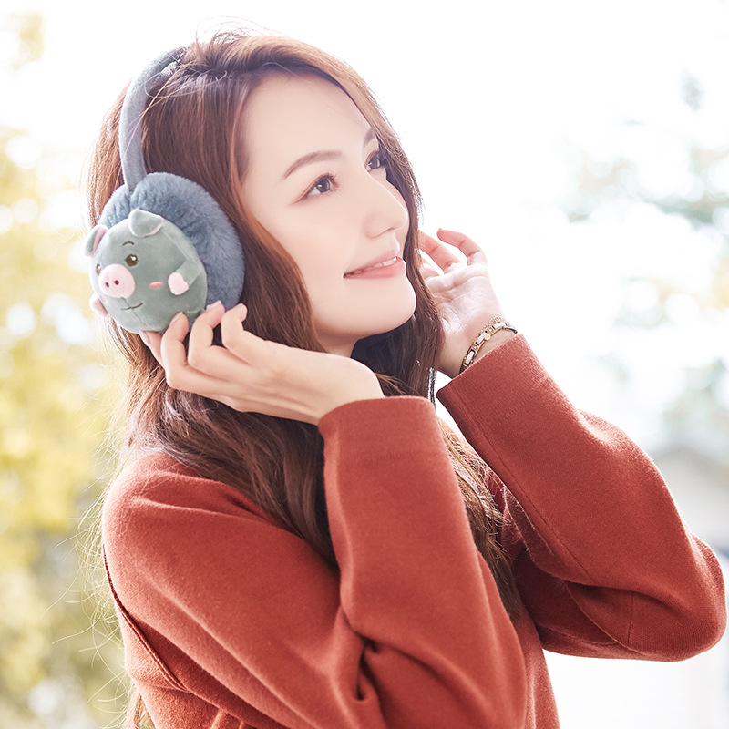 Women-Cute-Rabbit-Pig-Pattern-Warm-Earmuff-Plush-Windproof-Ear-Warmer-1405775