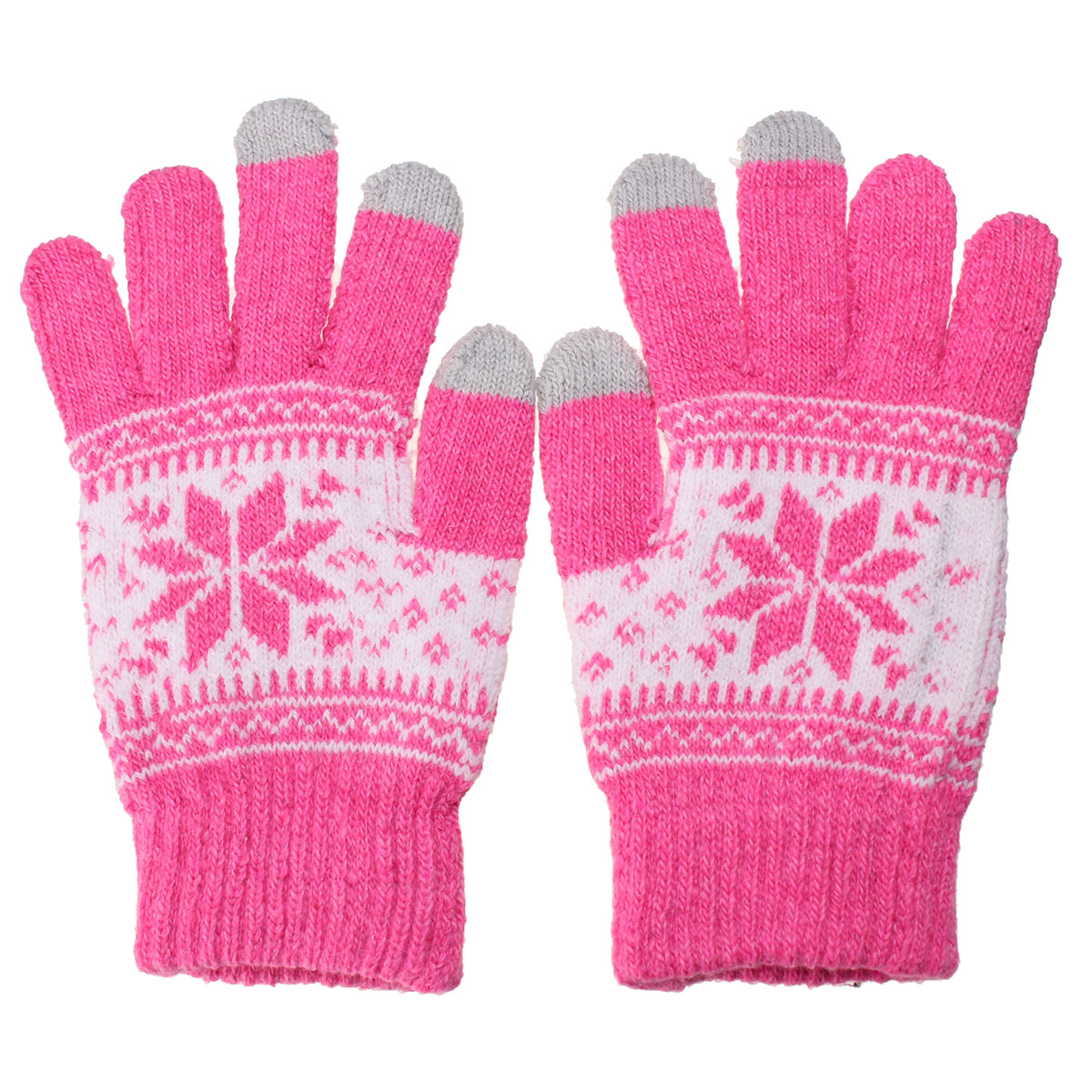Unisex-Men-Women-Knitted-Snowflake-Smartphone-Touch-Screen-Gloves-Full-Finger-Mittens-1012825