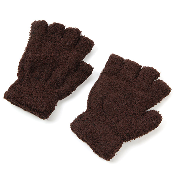 Women-Girl-Soft-Coral-Fleece-Gloves-Fingerless-Pure-Color-Short-Mittens-1004292