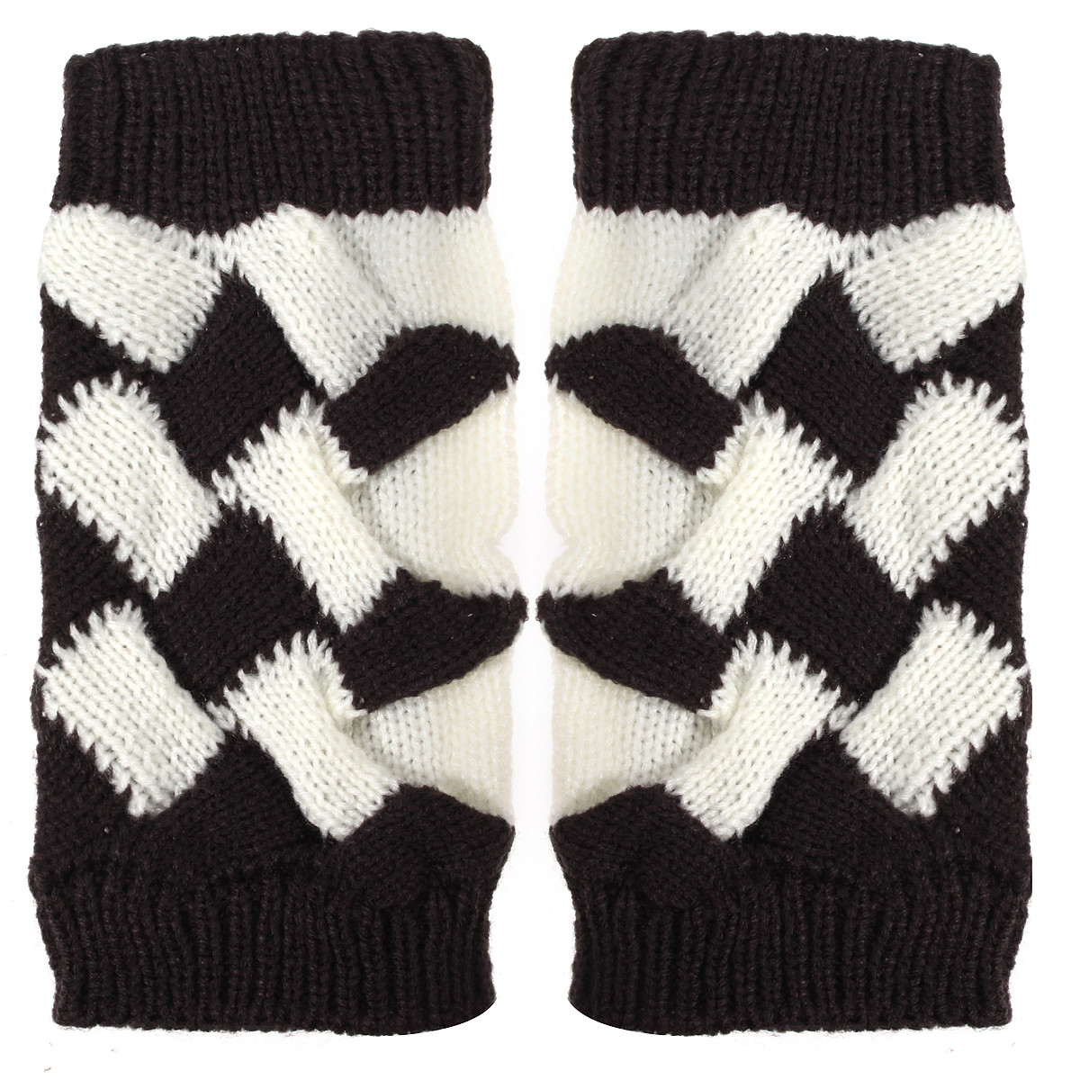 Women-Ladies-Crochet-Knitted-Fingerless-Gloves-Hand-Wrist-Warmer-Mixed-Color-Mittens-1012236