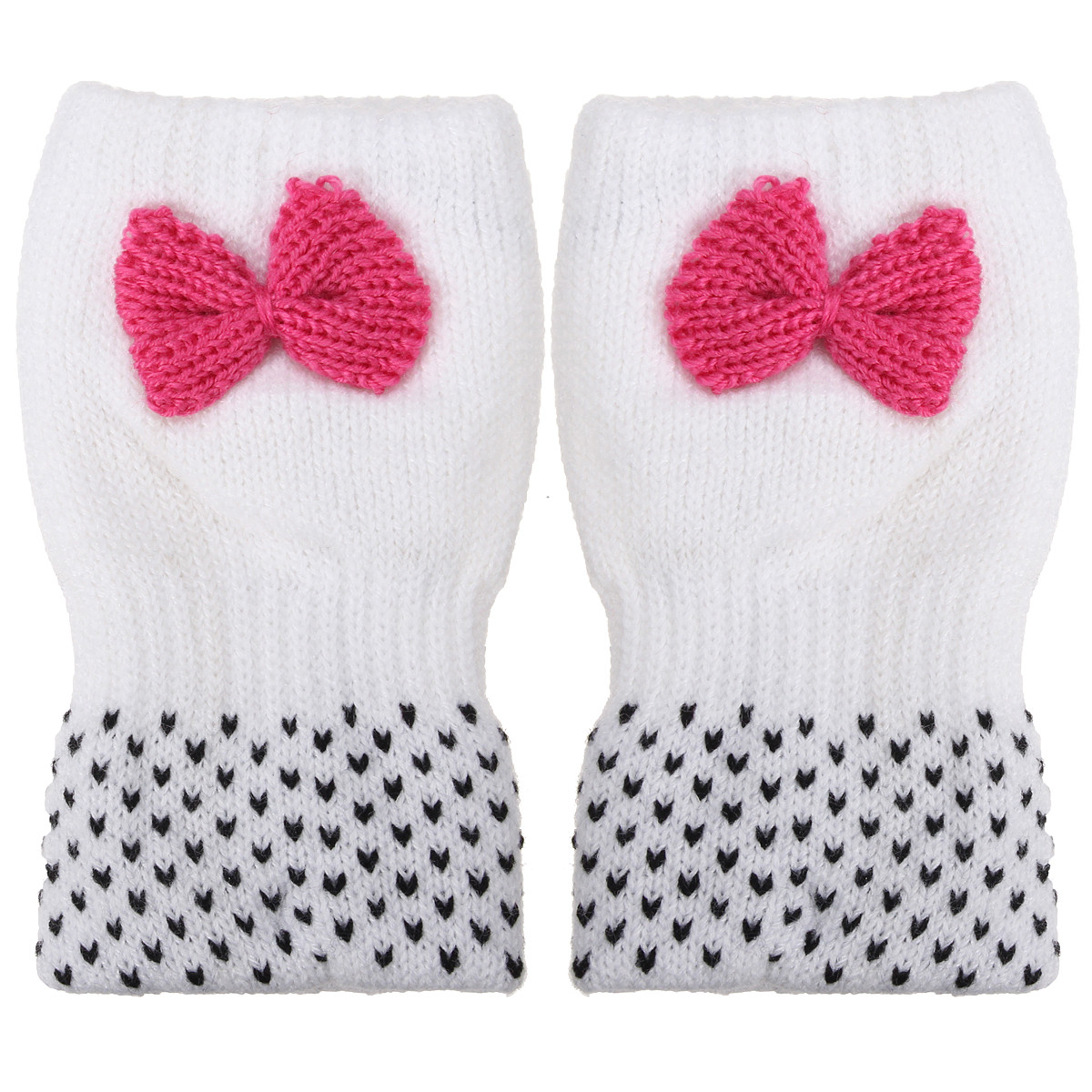 Women-Ladies-Cute-Crochet-Knitted-Fingerless-Gloves-Hand-Wrist-Bowknot-Mittens-1012301