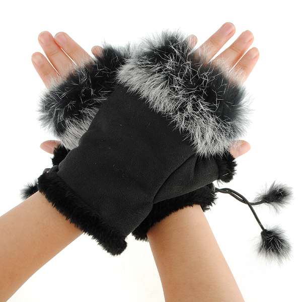 Women-Ladies-Faux-Rabbit-Fur-Hand-Wrist-Warmer-Velvet-Linen-Winter-Fingerless-Gloves-39161