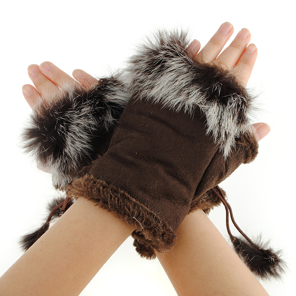 Women-Ladies-Faux-Rabbit-Fur-Hand-Wrist-Warmer-Velvet-Linen-Winter-Fingerless-Gloves-39161