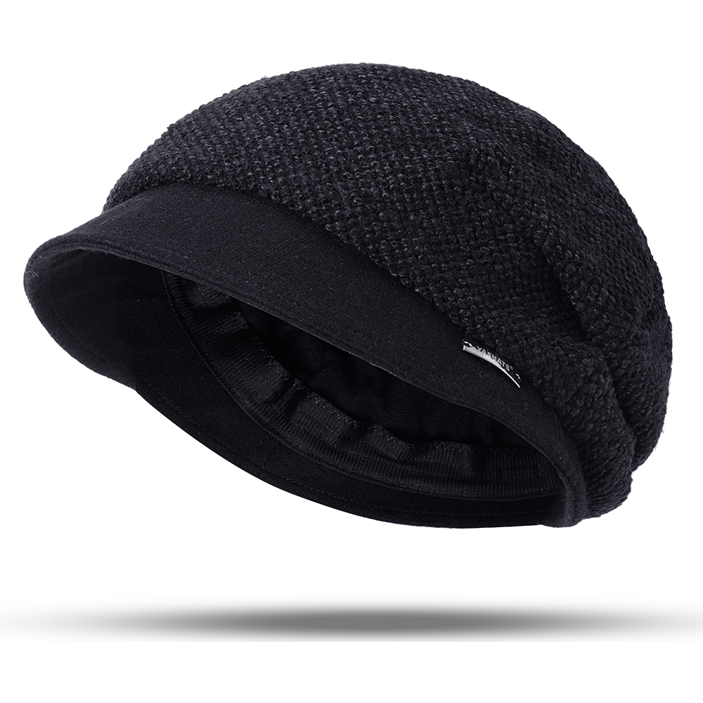 Middle-Aged-Women-Octagonal-Woolen-Bucket-Hat-Outdoor-Sun-Protection-Fisherman-Hat-1410354