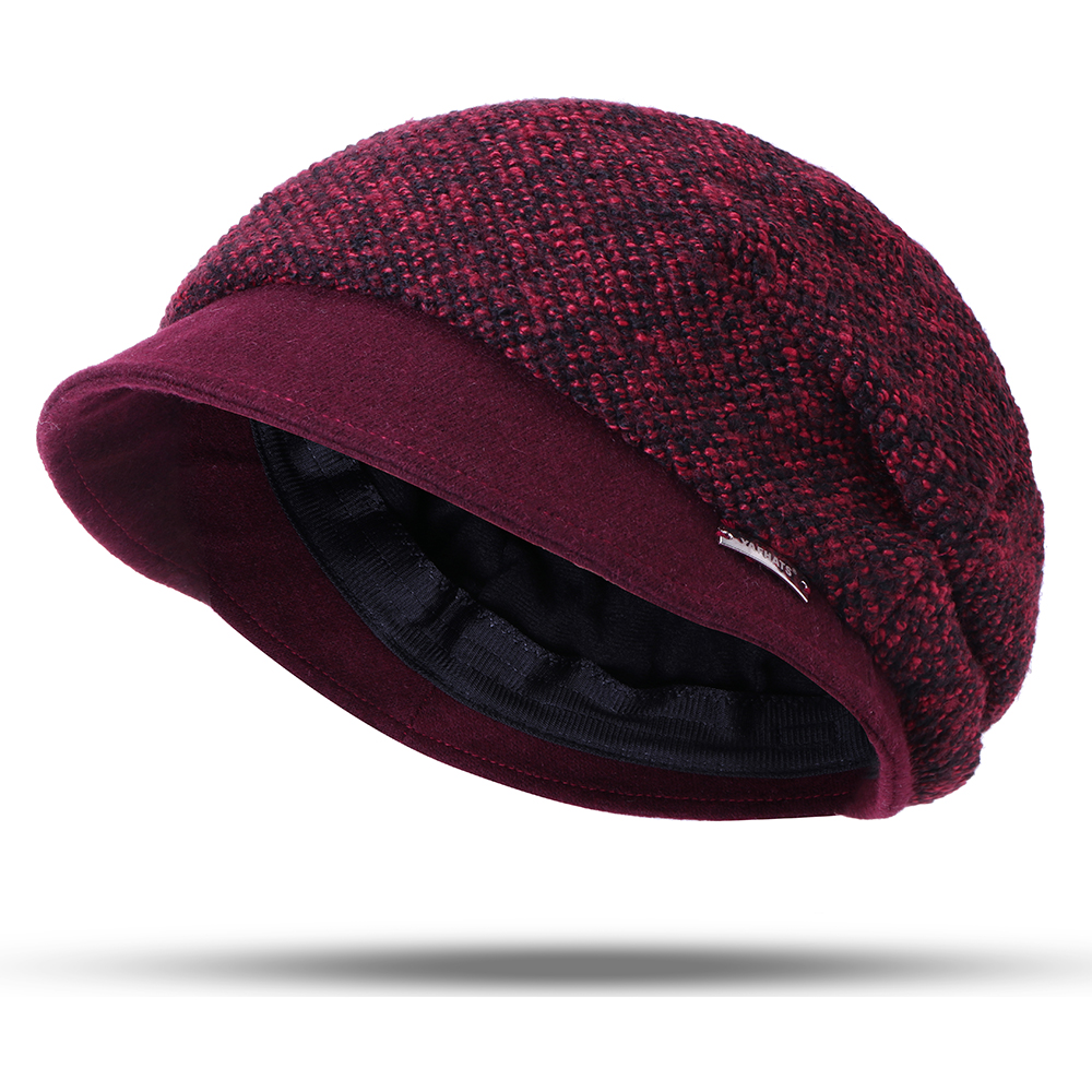 Middle-Aged-Women-Octagonal-Woolen-Bucket-Hat-Outdoor-Sun-Protection-Fisherman-Hat-1410354